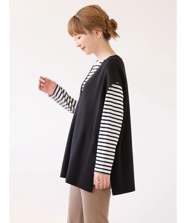 AMERICAN HOLIC Ｖネックニットベスト Black
