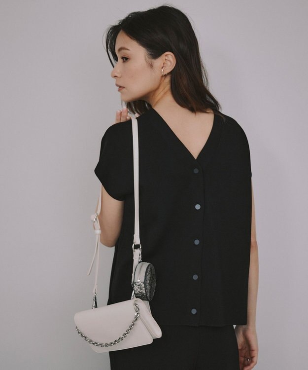 ICB 【洗える】ハイゲージスムース スリーブレスプルオーバー ブラック系