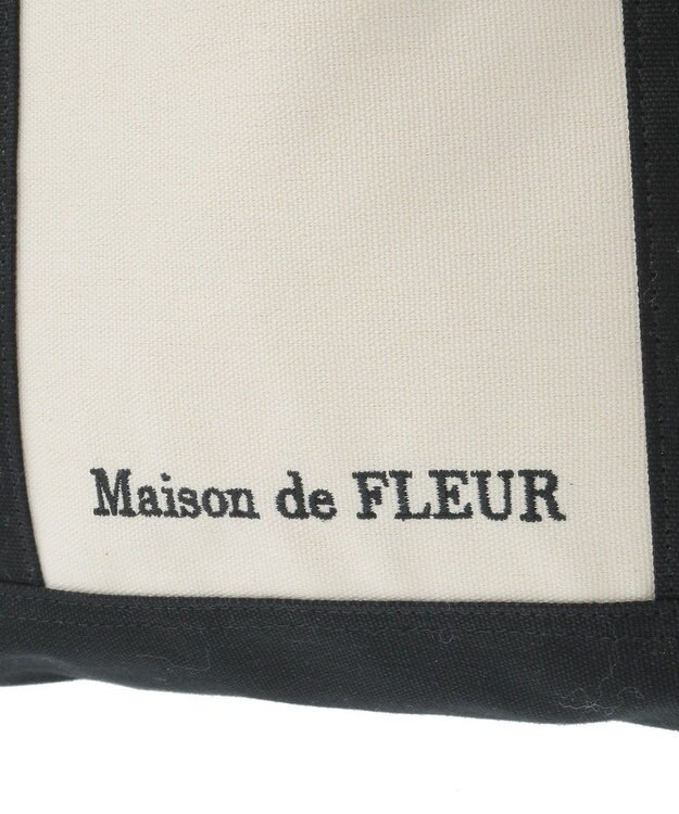 Maison de FLEUR マルチポケット帆布トートMバッグ Ivory