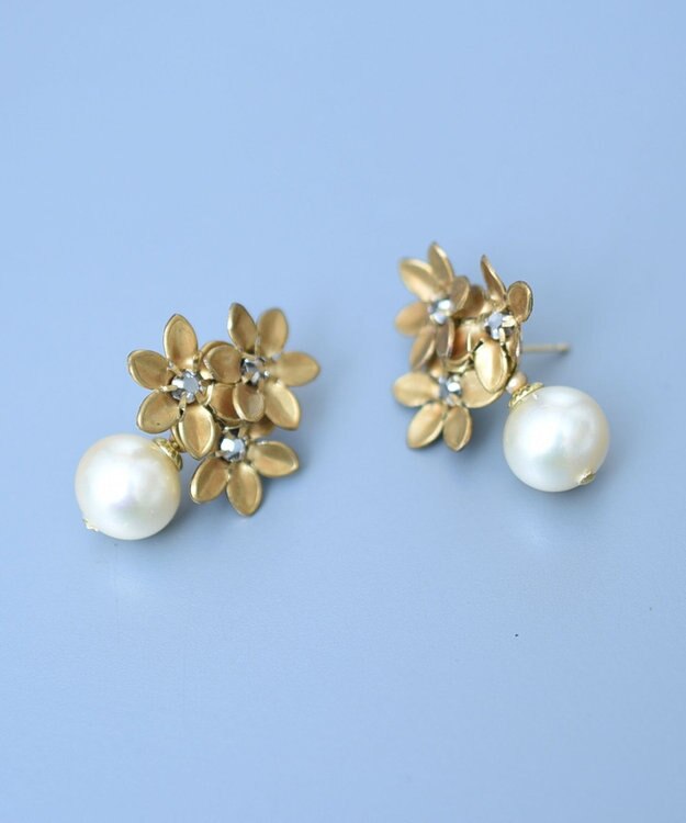 monshiro ワスレナグサイヤリング ゴールド