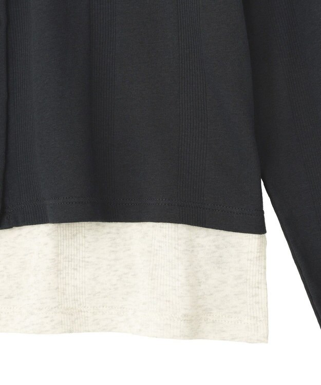 AMERICAN HOLIC 【２点セット】リンガーＴシャツ＋カーディガン Light Gray Mixture