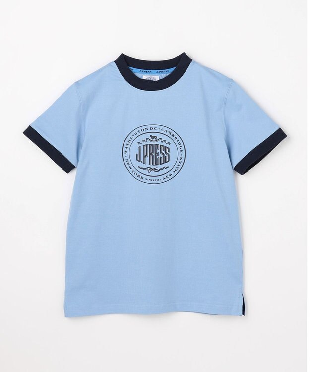 J.PRESS KIDS 【140-170cm】ビックロゴリンガー 半袖Ｔシャツ サックスブルー
