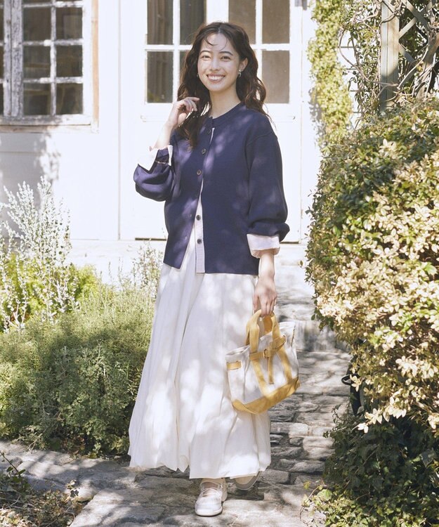 earth music&ecology フェイクレイヤードカーディガン Navy