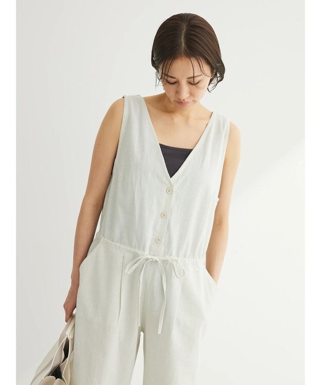 Green Parks インド 綿麻オールインワン Natural