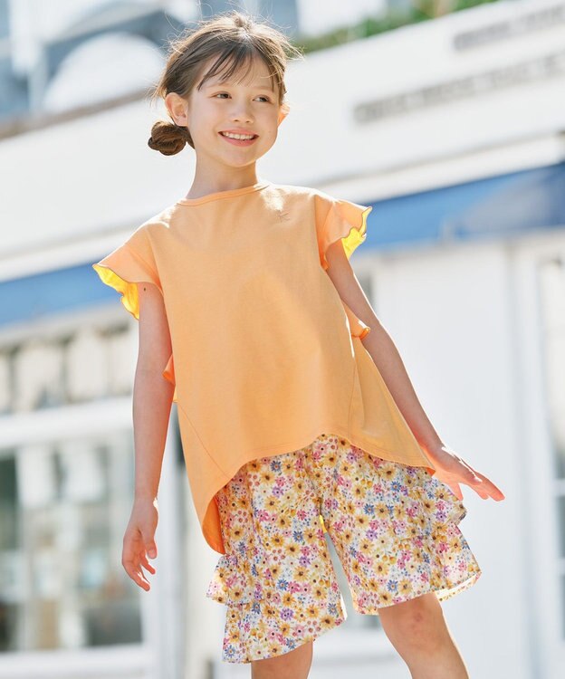 組曲 KIDS 【110-140㎝】バックフリル チュニック オレンジ