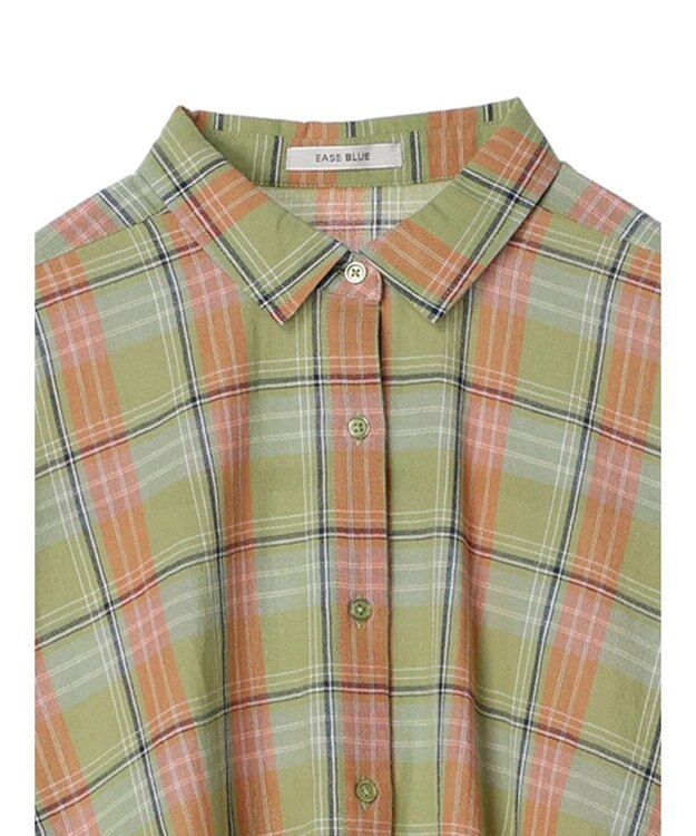 Green Parks チェック柄シャツチュニック Green