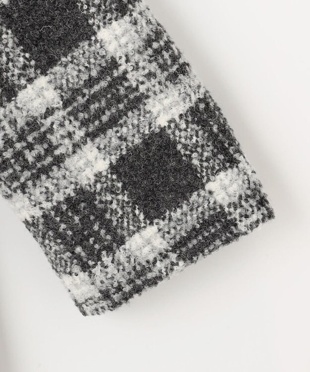 自由区 S BALLIループミルドチェック コート グレー×オフ