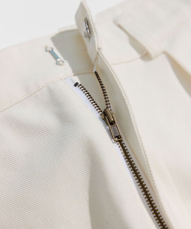 LENO ONE  FOWARD PLEATS CHINO TROUSERS ワンタックチノパンツ WHITE