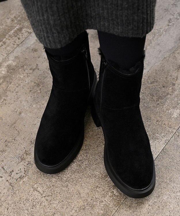 APOM ウォータープルーフムートンブーツ 45 ブラックスエード