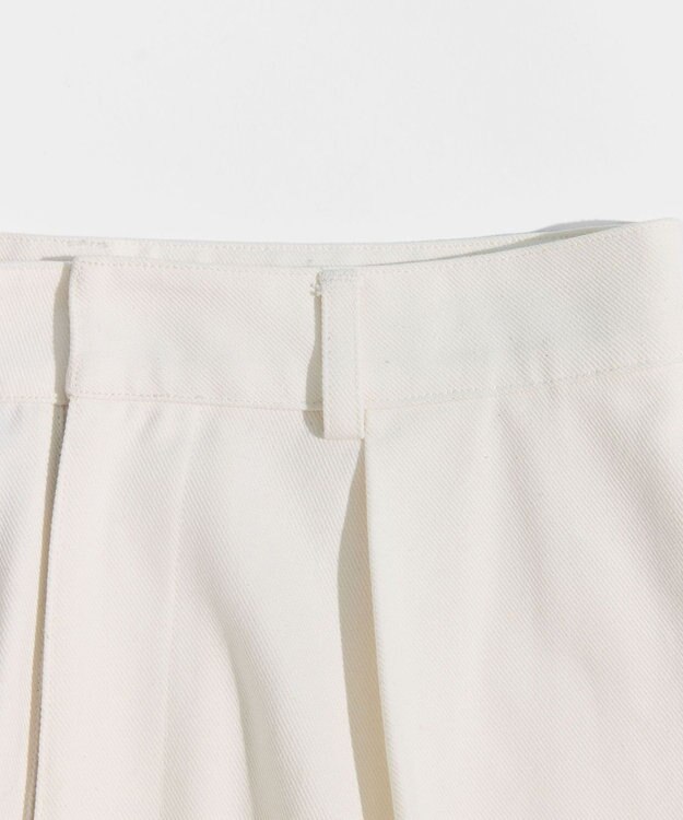 LENO ONE  FOWARD PLEATS CHINO TROUSERS ワンタックチノパンツ WHITE