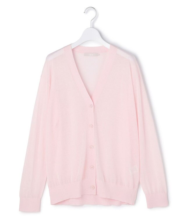 ICB 【先行予約】 リネンブレンドシアー カーディガン ライトピンク