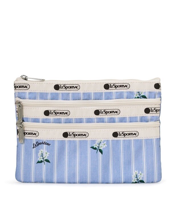 LeSportsac 3ZIP COSMETIC/ジャスミンストライプ ジャスミンストライプ