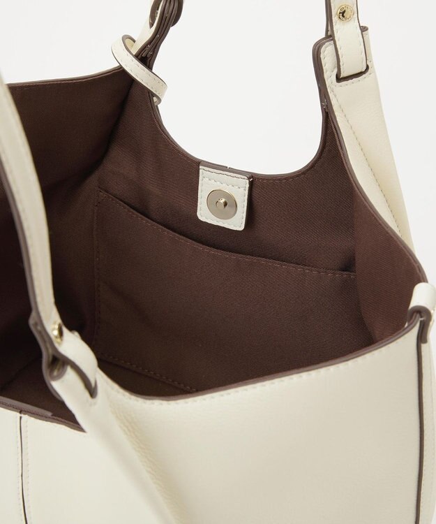 TOPKAPI 【TREASURE TOPKAPI】ソフトレザー センターステッチ 2way トートバッグ オフ