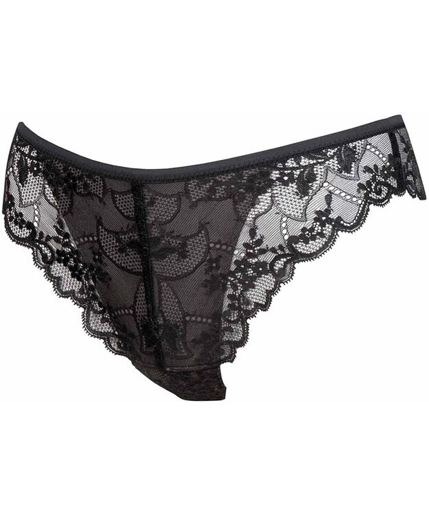 WACOAL Ｔバック ショーツ BXC408とペア はきこみ丈あさめ 総レース ソング レディース PXC408 /ワコール ブラック