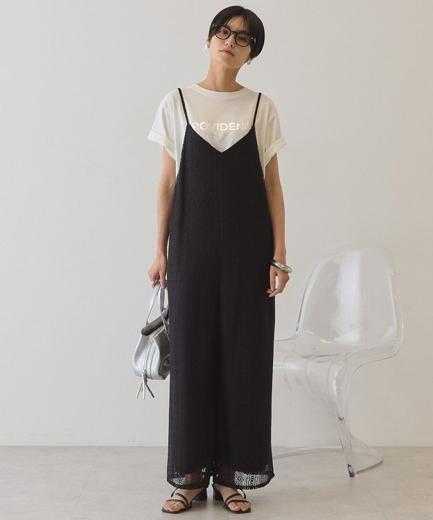 AMERICAN HOLIC 【先行予約】レースキャミサロペット Black