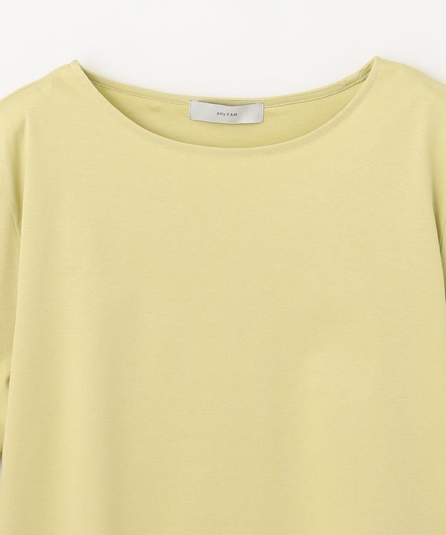 ANY 【接触冷感】シルケットスムース タックスリーブトップス ライム