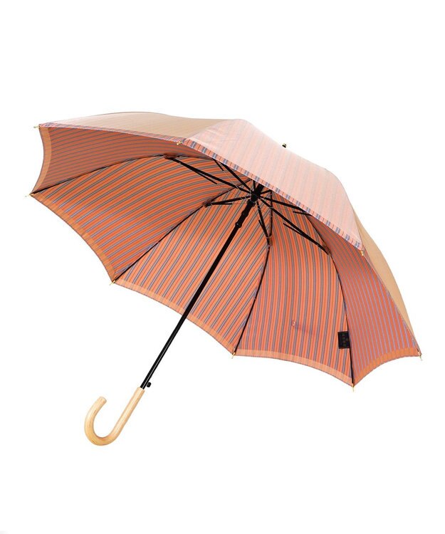 槇田商店 Riff  ピンクグレープ 長傘 コーラルオレンジ