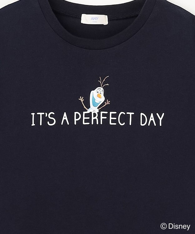 ANY KIDS 【ディズニー/FROZEN】【綿100%】ひんやり オーバーサイズTシャツ 「オラフ」（ネイビー）