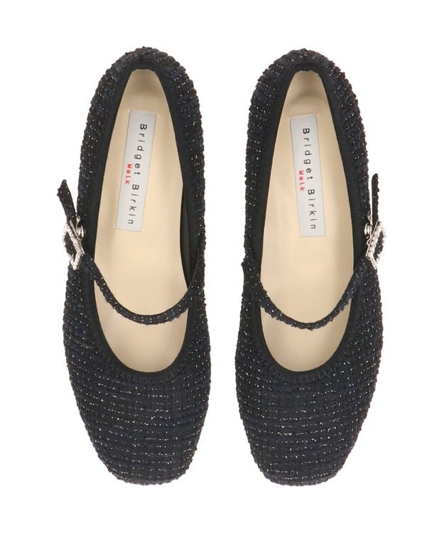 Bridget Birkin ＜3E＞【Bridget Birkin Walk】ビジューストラップコンフォートパンプス ブラック雑材