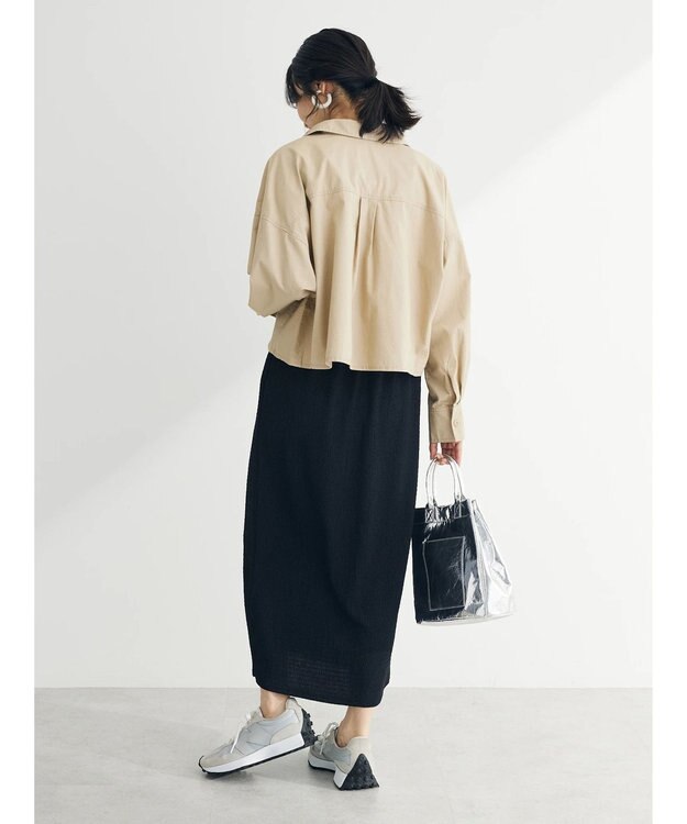 Green Parks カットＪＱＩラインスカート Black