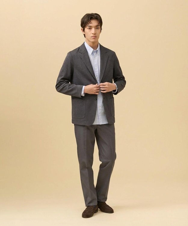 J.PRESS MEN 【KANEMASA JERSEY】メランジチドリジャージー カットジャケット グレー系