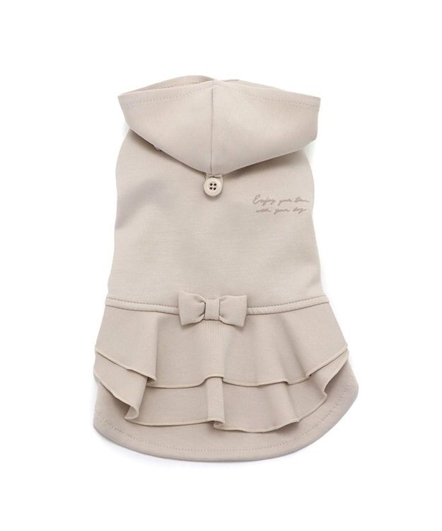 PET PARADISE ペットパラダイス  ペティヒート パーカー フリル中型犬 ベージュ