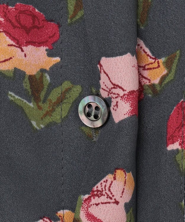 組曲 S カッティングローズプリント フリルブラウス ピンク系5