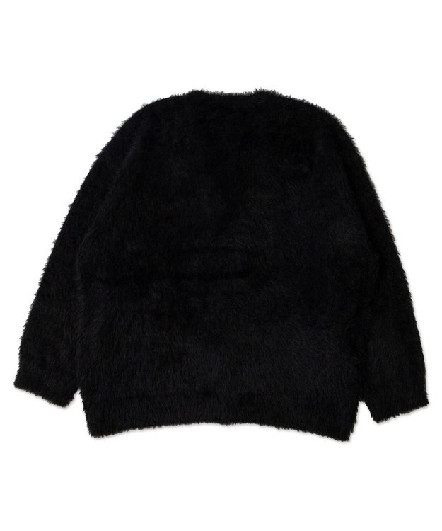 WEGO 【ユニセックス着用ITEM】フェザーカーディガン ブラック