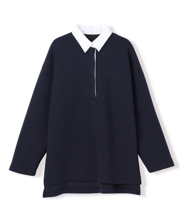 UNFILO BEAUTY FORM JERSEY ラガーシャツ ネイビー