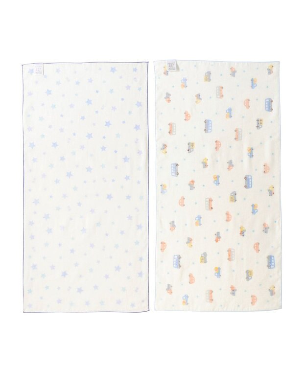 MIKI HOUSE HOT BISCUITS 出産準備セット 春夏用(総柄) ブルー