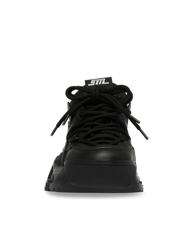 STEVE MADDEN KINGDOM ボリュームソールダブルレースアップスニーカー ブラック