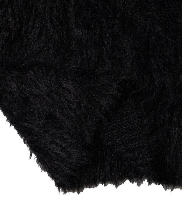 WEGO 【ユニセックス着用ITEM】フェザーカーディガン ブラック