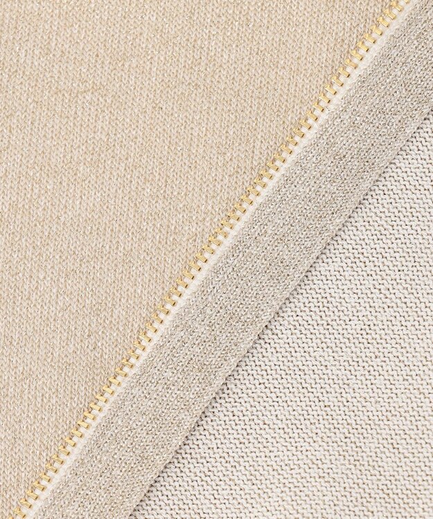 BEIGE， 【S-size】JUSSIEU / ラメ ニットパーカー Gold