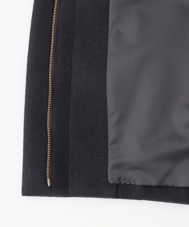 ANY SIS ウールライクショート アウター ネイビー