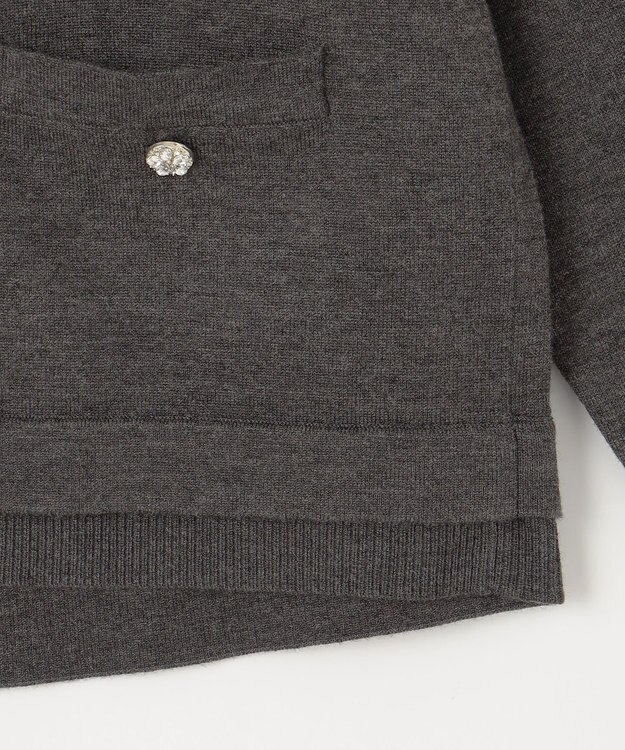 組曲 ビジューニット カーディガン グレー系