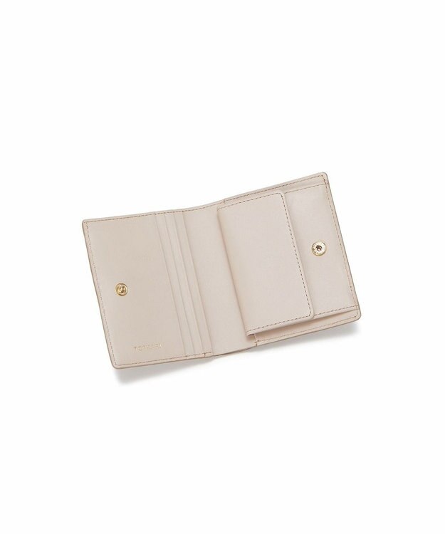 TOPKAPI 【TOPKAPI】イタリアンレザー リザード型押し 二つ折り 財布 LUCIA ルチア ペールベージュ