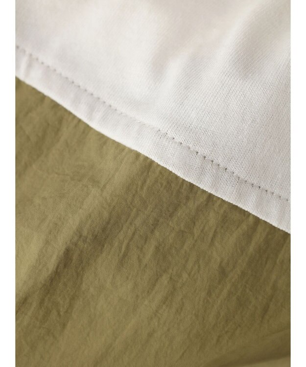 Green Parks 布帛ドッキングドロストワンピース Light Khaki