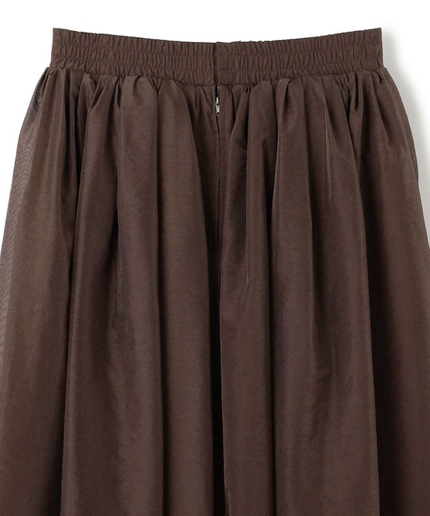 uncrave シアー オーガンジー フレア スカート ブラウン