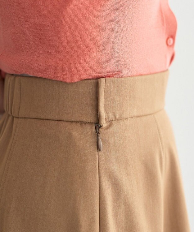 YECCA VECCA プリーツMIXフレアスカート Beige