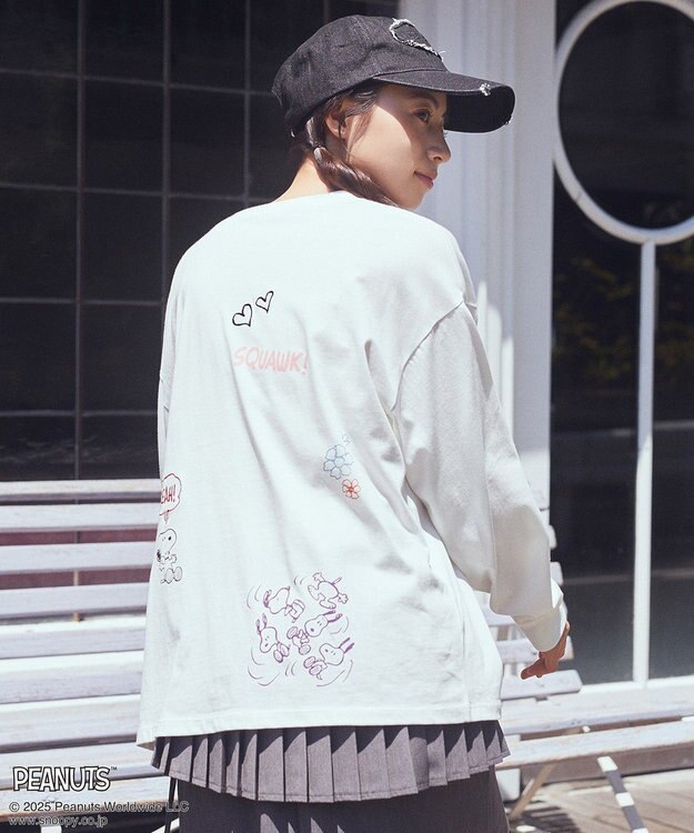 earth music&ecology 【綿100％】ＰＥＡＮＵＴＳ／ｅａｒｔｈ　マルチカラーアートロンＴ A