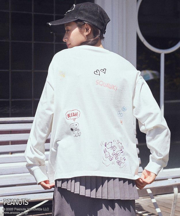 earth music&ecology 【綿100％】ＰＥＡＮＵＴＳ／ｅａｒｔｈ　マルチカラーアートロンＴ A