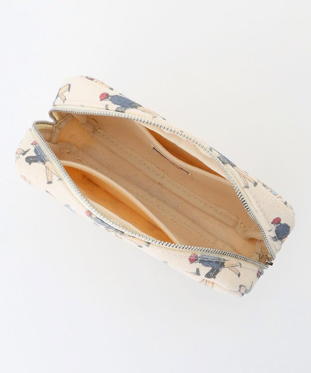 J.PRESS MEN 【AaronChang】【UNISEX】プリント ポーチ ホワイト系5