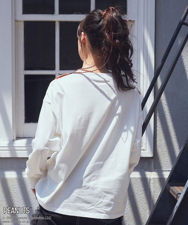 earth music&ecology 【綿100％】ＰＥＡＮＵＴＳ／ｅａｒｔｈ　マルチカラーアートロンＴ B