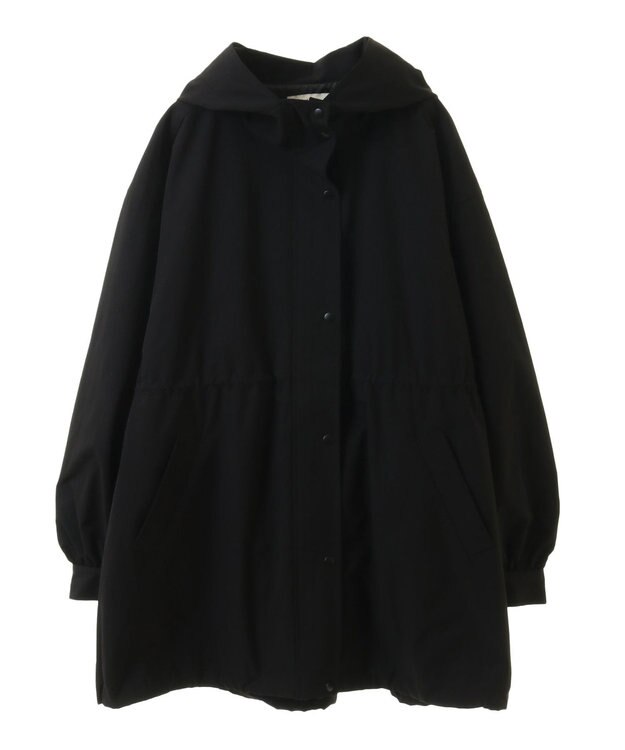 earth music&ecology ドロストミドル丈パーカー ブラック