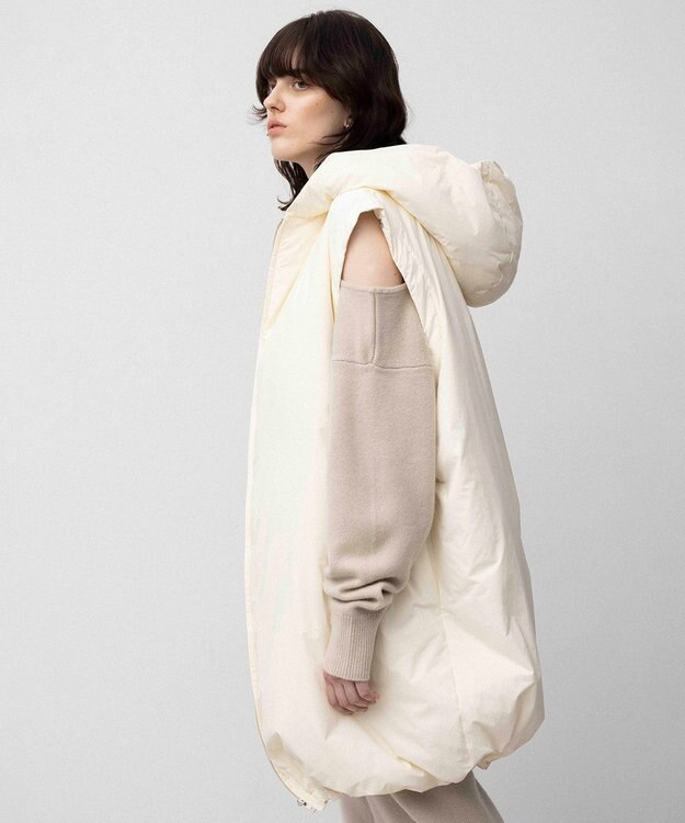 NAVE 【Nave】ナイロンタフタ ダウンコート エクリュ系