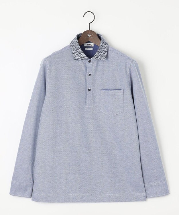 JOSEPH ABBOUD 【キングサイズ・オーガニックコットン使用】ダディ ポロシャツ ブルー系