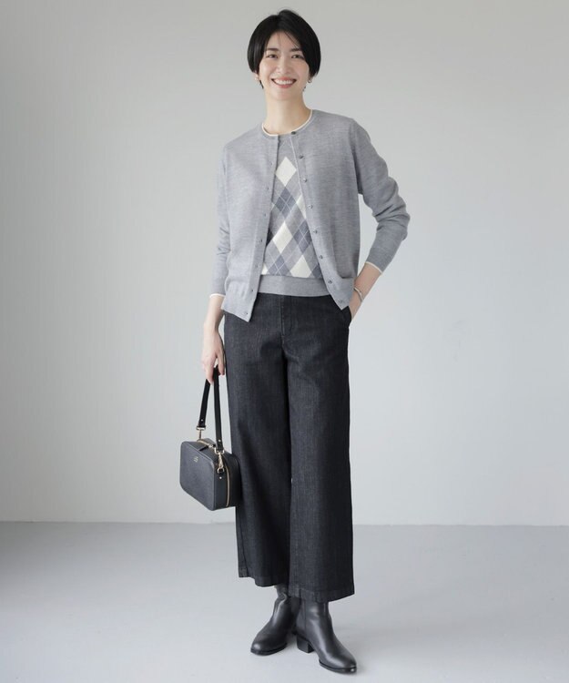 J.PRESS LADIES ベルト ショート ブーツ ブラック系