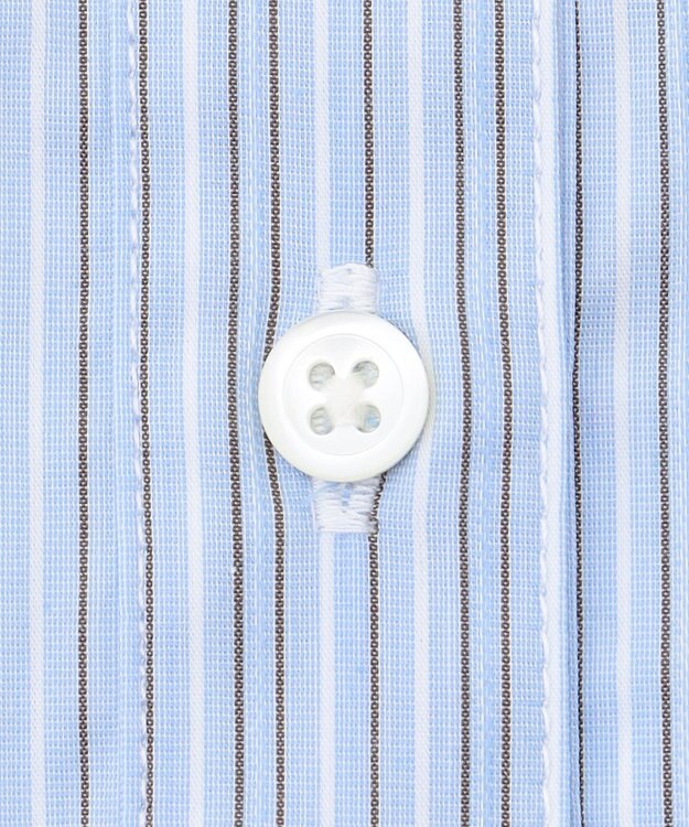 J.PRESS LADIES BEZハイネック フリル デコカラー サックス系