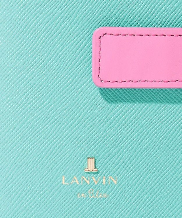 LANVIN en Bleu リュクサンブールカラー カードケース エメラルドグリーン