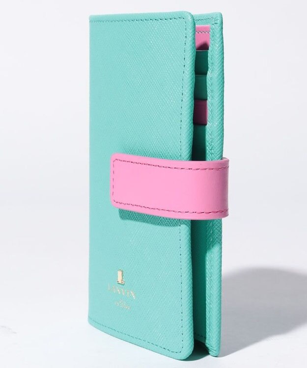 LANVIN en Bleu リュクサンブールカラー カードケース エメラルドグリーン